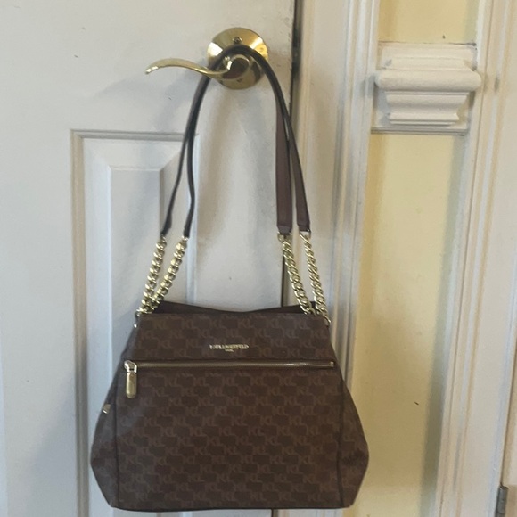 Karl Lagerfeld Brown Shoulder Bag - Picture 2 of 12